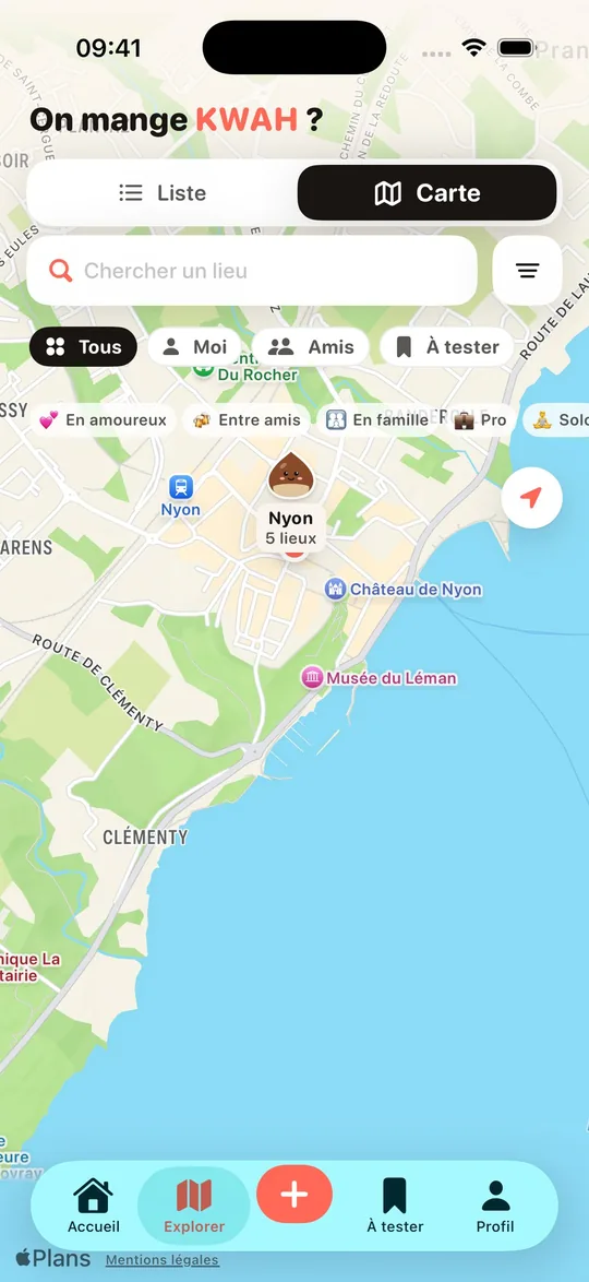 La carte des restos autour de Nyon